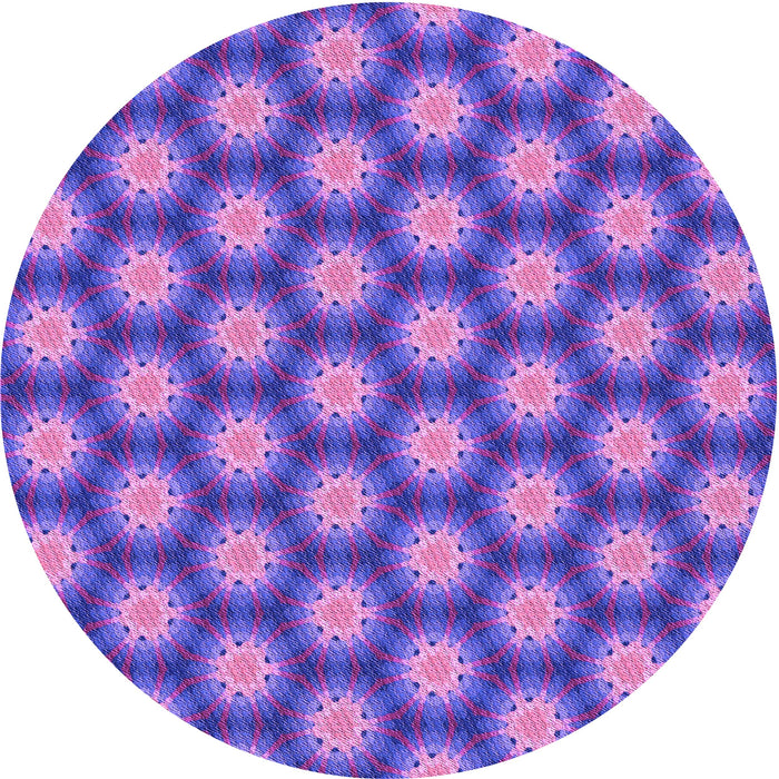Square Patterned Blue Violet Purple Rug, pat1610pur