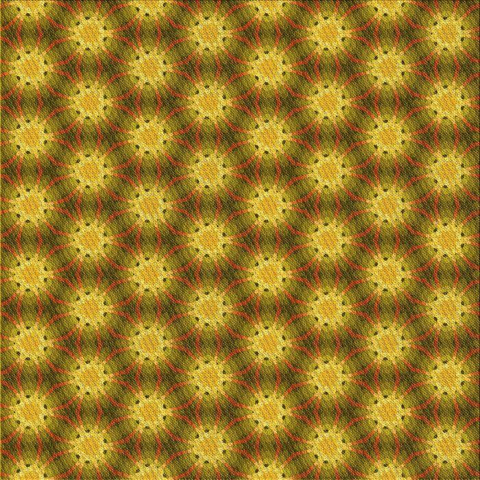 Round Patterned Yellow Rug, pat1610yw