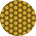 Square Patterned Yellow Rug, pat1610yw