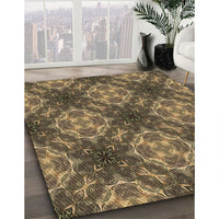 Patterned Bronze Brown Rug, pat1611brn