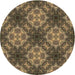 Square Patterned Bronze Brown Rug, pat1611brn