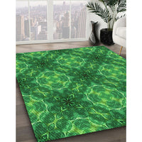 Patterned Green Rug, pat1611grn