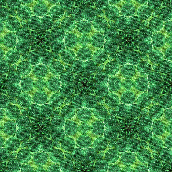 Round Patterned Green Rug, pat1611grn