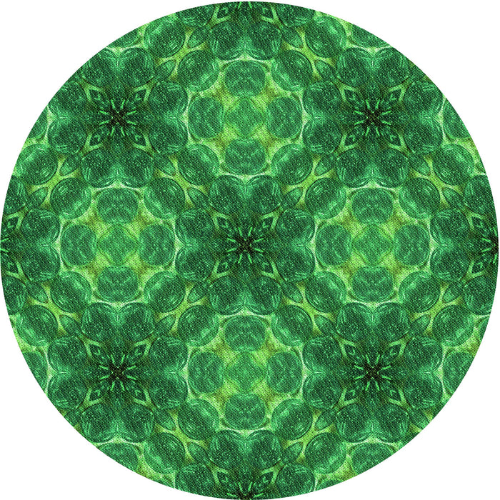 Square Patterned Green Rug, pat1611grn