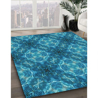 Patterned Blue Rug, pat1611lblu