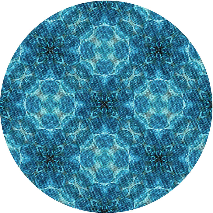 Square Patterned Blue Rug, pat1611lblu
