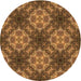 Square Patterned Orange Rug, pat1611org