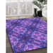 Machine Washable Transitional Amethyst Purple Rug in a Family Room, wshpat1611pur