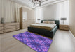 Patterned Amethyst Purple Rug in a Bedroom, pat1611pur