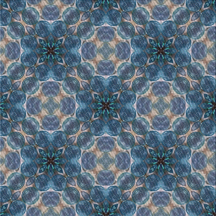 Square Patterned Dark Blue Grey Blue Novelty Rug, pat1611