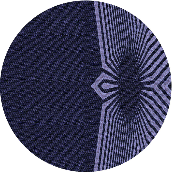 Square Patterned Deep Periwinkle Purple Rug, pat1612blu