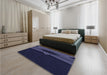 Patterned Deep Periwinkle Purple Rug in a Bedroom, pat1612blu