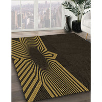 Patterned Red Brown Rug, pat1612brn