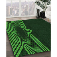 Patterned Green Rug, pat1612grn