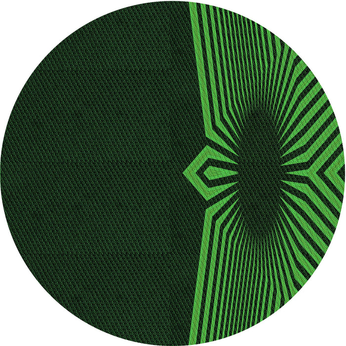 Square Patterned Green Rug, pat1612grn