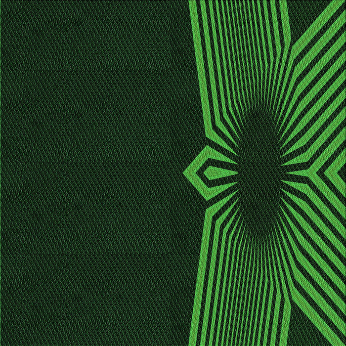 Round Patterned Green Rug, pat1612grn