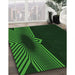 Machine Washable Transitional Green Rug in a Family Room, wshpat1612grn