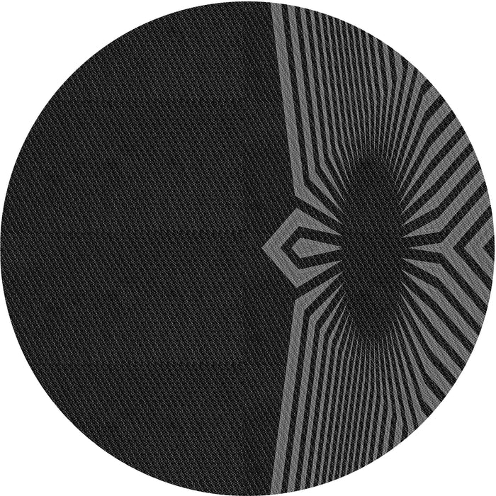 Square Machine Washable Transitional Black Rug in a Living Room, wshpat1612gry