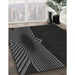 Patterned Black Rug in Family Room, pat1612gry