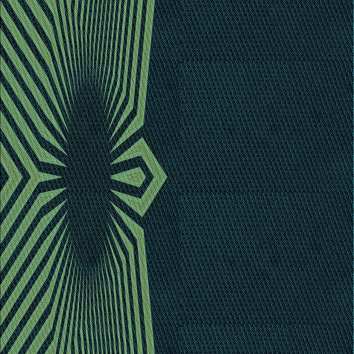 Patterned Black Rug, pat1612lblu