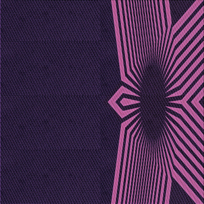 Round Patterned Deep Purple Rug, pat1612pur