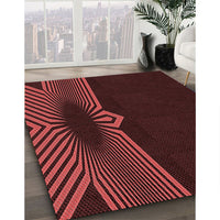 Patterned Chocolate Brown Rug, pat1612rd