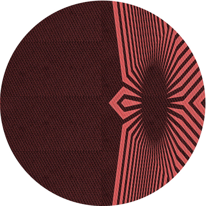 Square Patterned Chocolate Brown Rug, pat1612rd