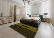 Patterned Oak Brown Rug in a Bedroom, pat1612yw