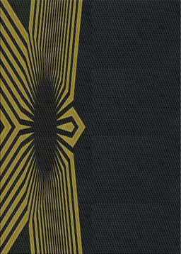 Patterned Black Novelty Rug, pat1612