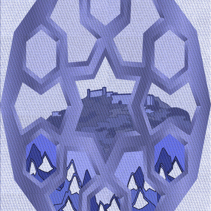 Patterned Blue Rug, pat1613blu