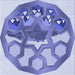 Round Patterned Blue Rug, pat1613blu