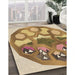 Machine Washable Transitional Light Brown Rug in a Family Room, wshpat1613brn