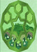 Patterned Dark Lime Green Rug, pat1613grn