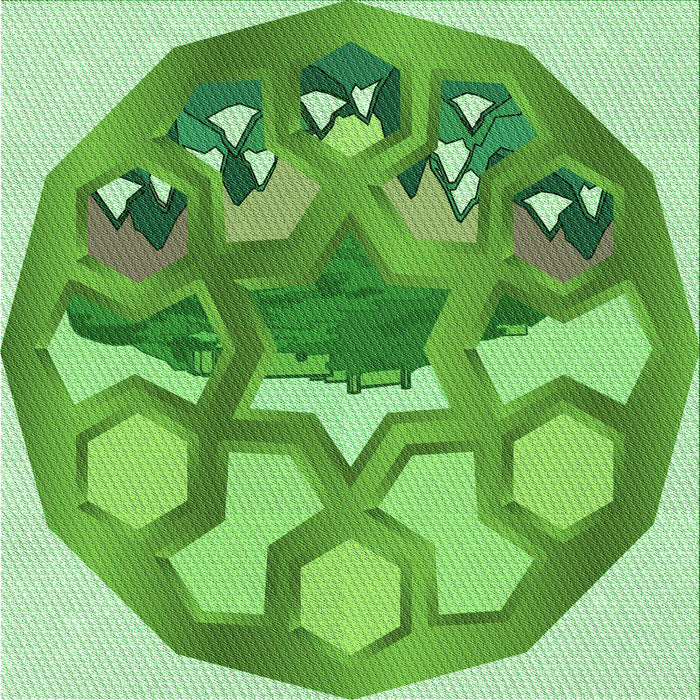 Round Patterned Dark Lime Green Rug, pat1613grn
