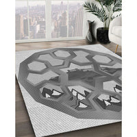 Patterned Silver Gray Rug, pat1613gry