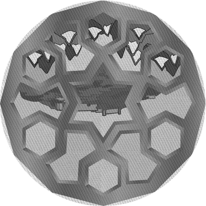 Square Patterned Silver Gray Rug, pat1613gry
