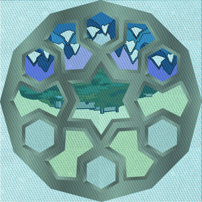 Round Patterned Tiffany Blue Rug, pat1613lblu