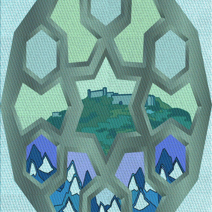 Patterned Tiffany Blue Rug, pat1613lblu