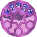 Square Patterned Pastel Purple Pink Rug, pat1613pur