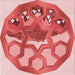 Round Patterned Pastel Pink Rug, pat1613rd