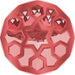 Square Patterned Pastel Pink Rug, pat1613rd