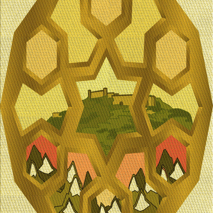 Machine Washable Transitional Bold Yellow Rug, wshpat1613yw