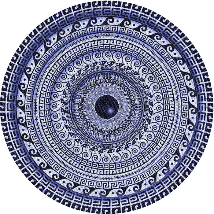 Square Patterned Blue Rug, pat1614blu