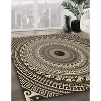 Patterned Midnight Gray Rug, pat1614brn