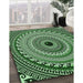 Patterned Pastel Green Rug in Family Room, pat1614grn