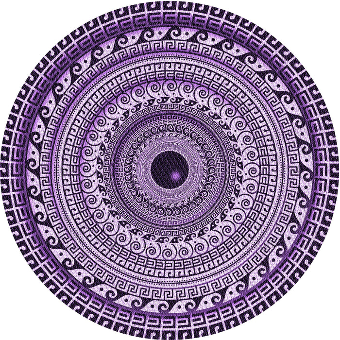 Square Machine Washable Transitional Dark Purple Rug in a Living Room, wshpat1614pur