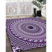 Machine Washable Transitional Dark Purple Rug in a Family Room, wshpat1614pur