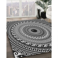 Patterned Mid Gray Novelty Rug, pat1614