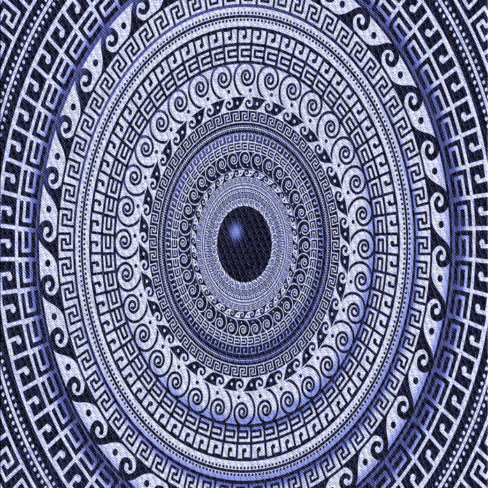 Machine Washable Transitional Blue Rug, wshpat1615blu