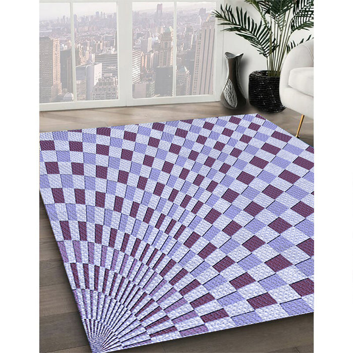 Machine Washable Transitional Purple Sage Bush Purple Rug in a Family Room, wshpat1616blu